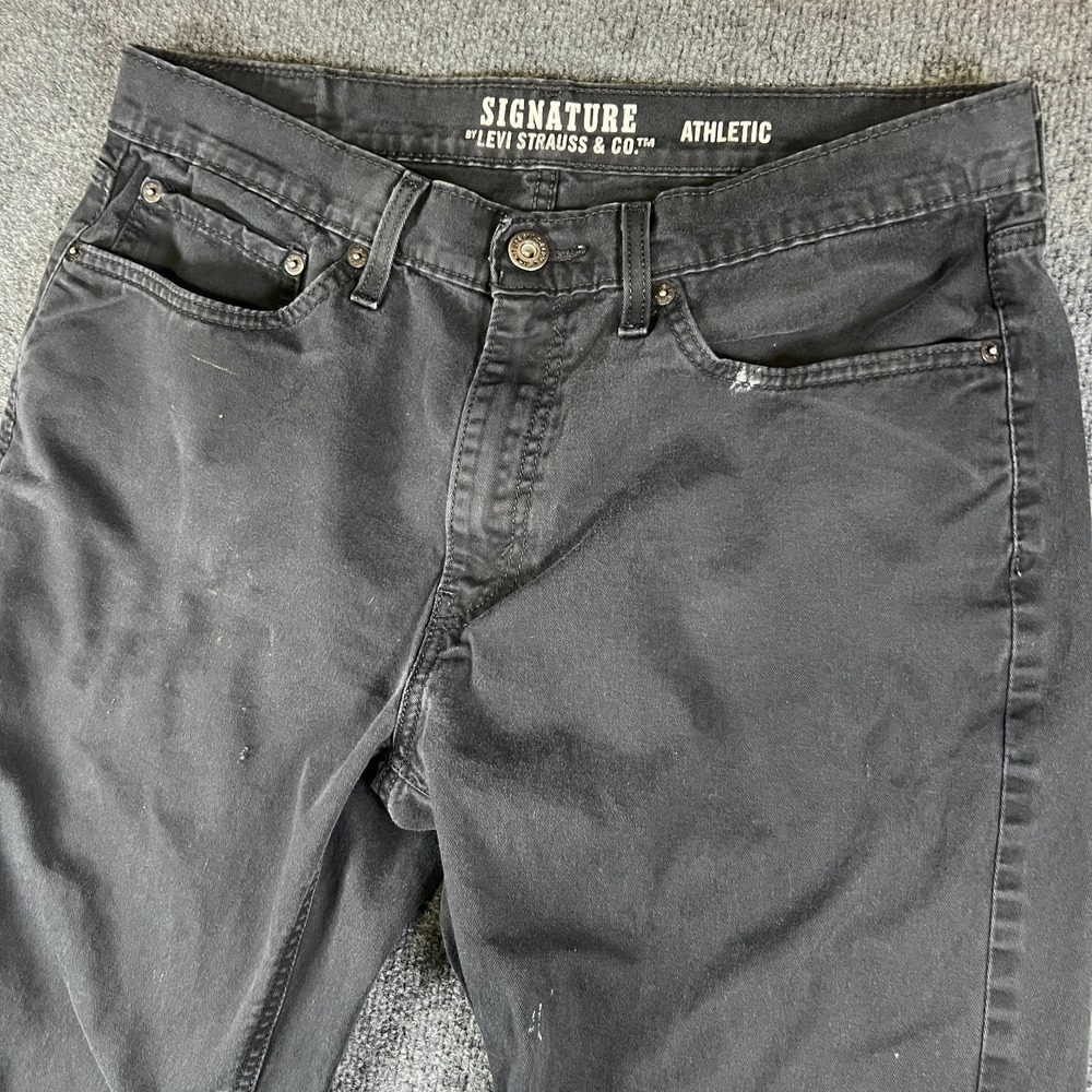 Signature By Levi Strauss & Co. Gold Label Jeans Mens 34X31 Black Denim Athletic